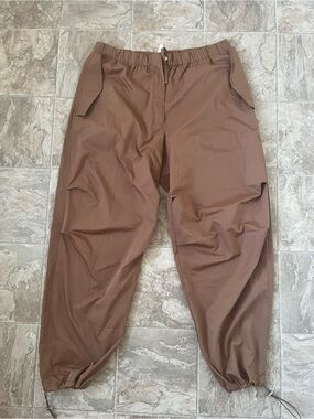 Aritzia Brown Drawstring Jogger Track Pants